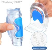 Gel Heel Cups Shock Absorbing Heel Pads U Shaped Heel Support Heel Spurs Pain Relief Foot Cushion Height Increase Insoles