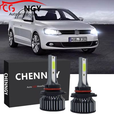 New ชุดหลอดไฟหน้าฮาโลเจน LED 6000K แบบเปลี่ยน สําหรับ Volkswagen Jetta (MK6) ปี 2011-2018 2013 2014 2015