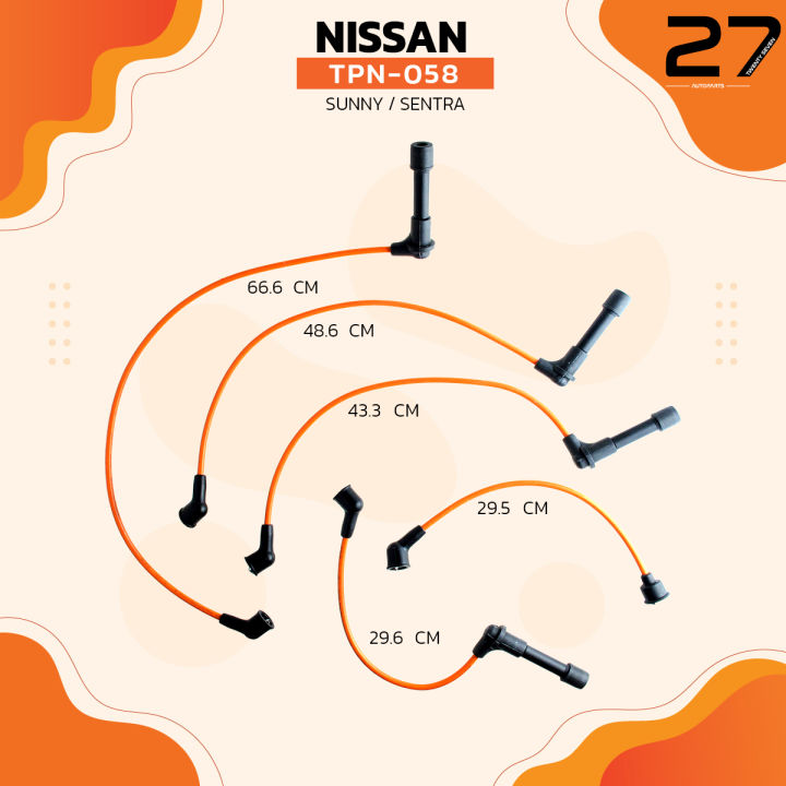 สายหัวเทียน-nissan-sunny-sentra-เครื่อง-ga16s-top-performance-made-in-japan-tpn-058-สายคอยล์-นิสสัน-ซันนี่-เซนทรา