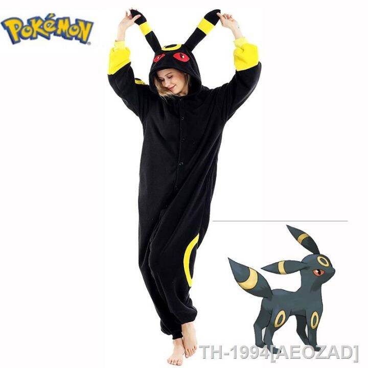 aeozad-แม่และเด็ก-pok-mon-umbreon-cosplay-fato-pijama-kigurumi-onesie-corpo-inteiro-anime-pijamas-halloween-natal-1-ชิ้น