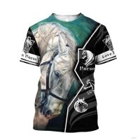 Beautiful Horse White Shirt New Item 3D All Over Printed Shirt For Men Shirt