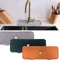 ✔✣♨ Silicone Faucet Mat For Kitchen Sink Splash Guard Bathroom Faucet Water Catcher Mat Sink Draining Pad For Bathroom Kitchen Gadge