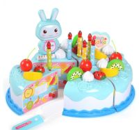 Children Educational Gift Pretend Play Set Plastic Food Toy DIY Cake Toy Cutting Fruit Vegetable Food Pretend Play Toys