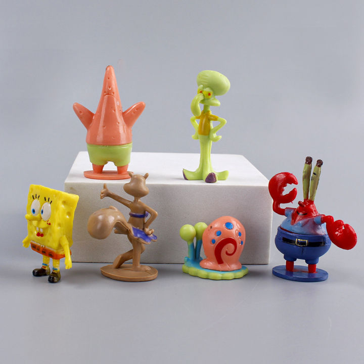 6ชิ้น-เซ็ต-spongebob-squarepants-ตกแต่งตู้ปลา-patrick-star-spongebob-squarepants-ตกแต่งเค้กตกแต่งรถของขวัญวันเด็ก