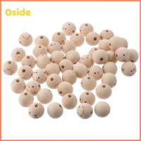 OSIDE 50pcs 25mm ล็อกล็อก ลูกปัดไม้ลูกปัด รูปทรงกลม ไม้ธรรมชาติธรรมชาติ ลูกปัดหลวมๆ สีล็อก งานฝีมือดีไอวาย การทำสร้อยคอสร้อยข้อมือเครื่องประดับ การทำสร้อยคอสร้อยข้อมือเครื่องประดับ