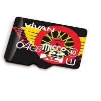 Vivan V64U10 64G Class 10 การ์ด Micro SD TF - ดํา + แดง - รับประกัน 1 ปี อย่างเป็นทางการ