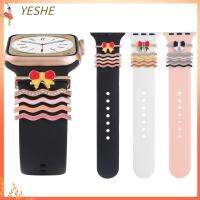 YESHE 5Pcs/Set เพชรประดับเพชร แหวนตกแต่งสายรัด สายรัดนาฬิกา เครื่องประดับอัญมณีอัญมณี การตกแต่งสร้อยข้อมือ ของใหม่ แฟชั่นสำหรับผู้หญิง เครื่องประดับสำหรับตกแต่ง สำหรับ สาย Apple Watch สมาร์ทวอทช์