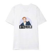 BT-SS World Suga Man Woman เสื้อยืดแขนสั้นเสื้อยืดคอกลมเสื้อยืดสั้นสไตล์เกาหลีเสื้อแบบหลวมชายและหญิงนักเรียนเสื้อผ้าเด็ก Casual หลวมกีฬา Tees