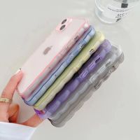 transparent wave mobile phone case Phone Case For iPhone 11 12 13 Pro Max X XS XR 7 8 Plus SE2 mini Full Lens Protection Cover