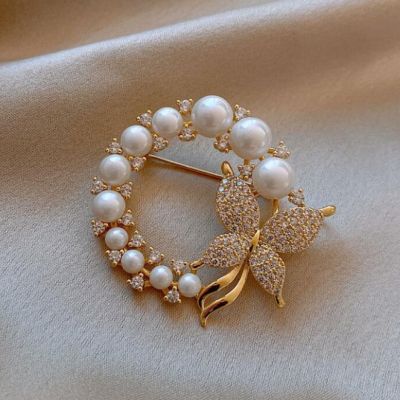 Pearl Butterfly Brooch High-end Small Fragrance Exquisite Luxurious Elegant Temperament 2023 New Trend Exquisite Brooch Pin
