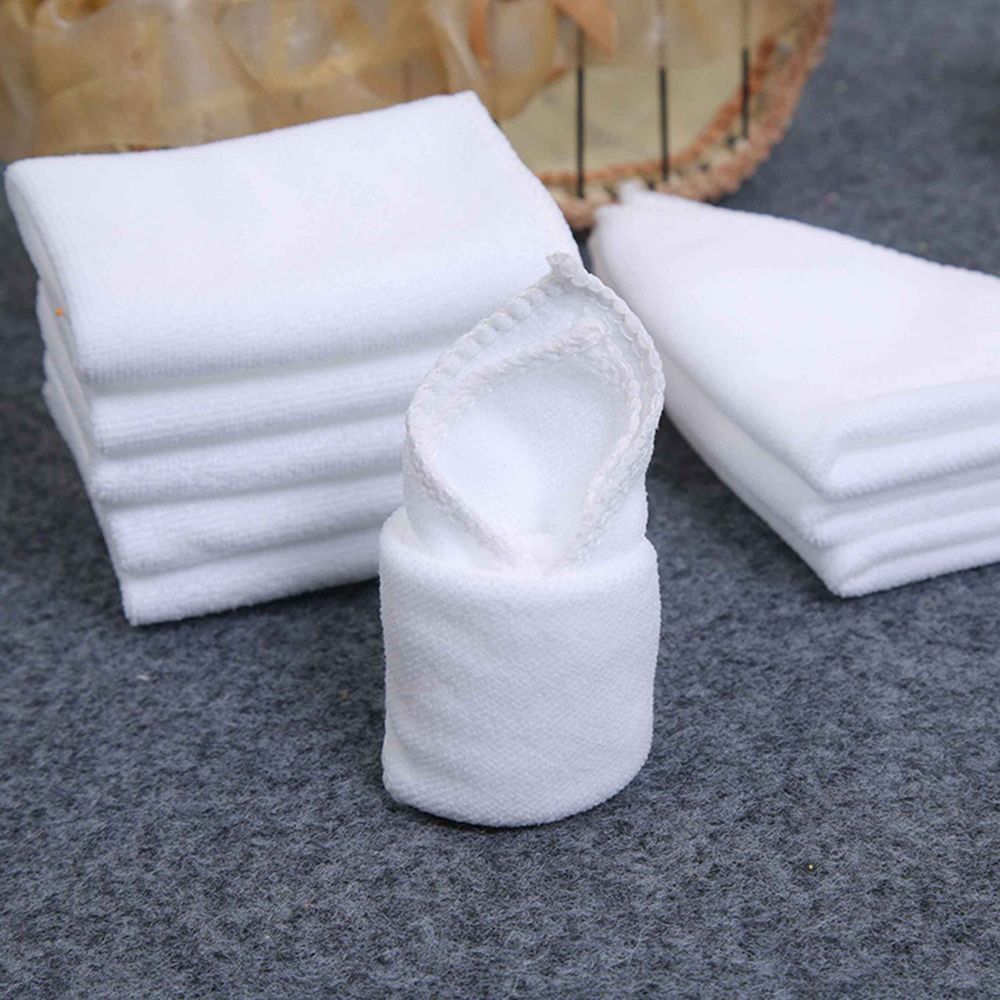 2/6/10x White Square Microfiber Car Cloth Towel Home Kitchen Wash Cleaning Cloth 