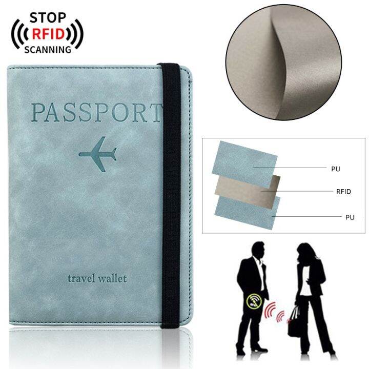 rfid-ซองใส่หนังสือเดินทาง-pu-กันน้ำได้สำหรับเอกสารการเดินทางธุรกิจผ้าพันแผลเครดิตไอดีการ์ดซองใส่หนังสือเดินทางกระเป๋าสตางค์อเนกประสงค์