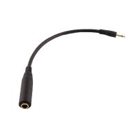 1x 6.35mm 1/4" Female Jack To 3.5mm 1/8" Mono Male Plug Headphone Audio Adapter Connector Cable 1ft/30cm Black Cables