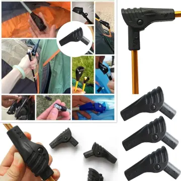 Tent Joint Plastic Support Accessory Rod Folding Rotary Automatic Camping  Black