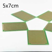 ♦◐ 10pcs 5x7CM DIY PCB Universal Circuit Board Test Green Oil Board Breadboard Bakelite Plate Glass Fiber 5x7CM Thickness 1.5mm