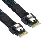 Xiwai Sff 8654ตัวผู้ไปยังตัวผู้ Pci E Slimline Sas 4.0 Sff 8654 4i โฮสต์38พินเพื่อทำให้ผอมลง8654สายเคเบิลเป้าหมาย50ซม.