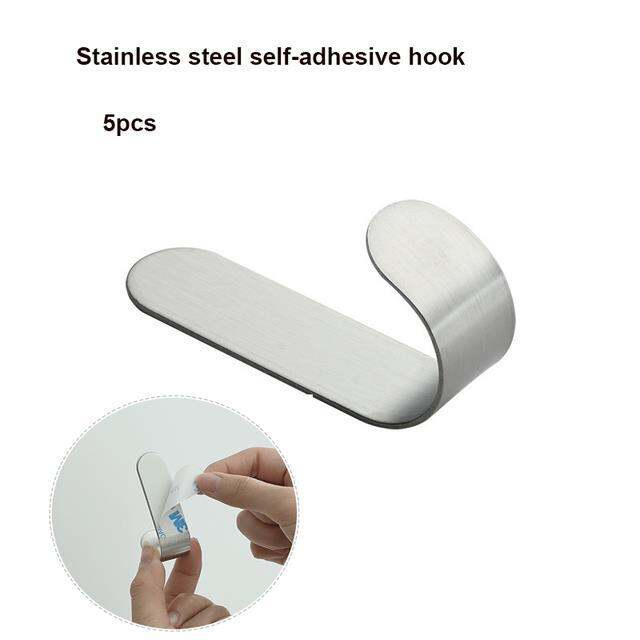 yf-5pcs-self-adhesive-hooks-heavy-duty-stainless-steel-wall-for-hanging-jackets-kitchenware-bathrobes-bath-towels