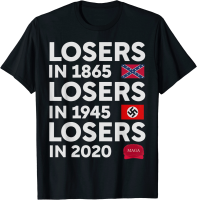 Personalized Tshirt for men women Losers In 1865 Losers In 1865 Losers In 1945 Losers In 2020 T-Shirt Custom Gifts