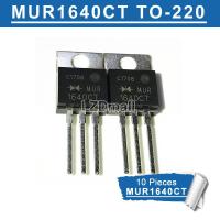 10pcs MUR1640CT TO-220 U1640G 1640CT Fast Recovery Rectifier 16A 400V Common Cathode