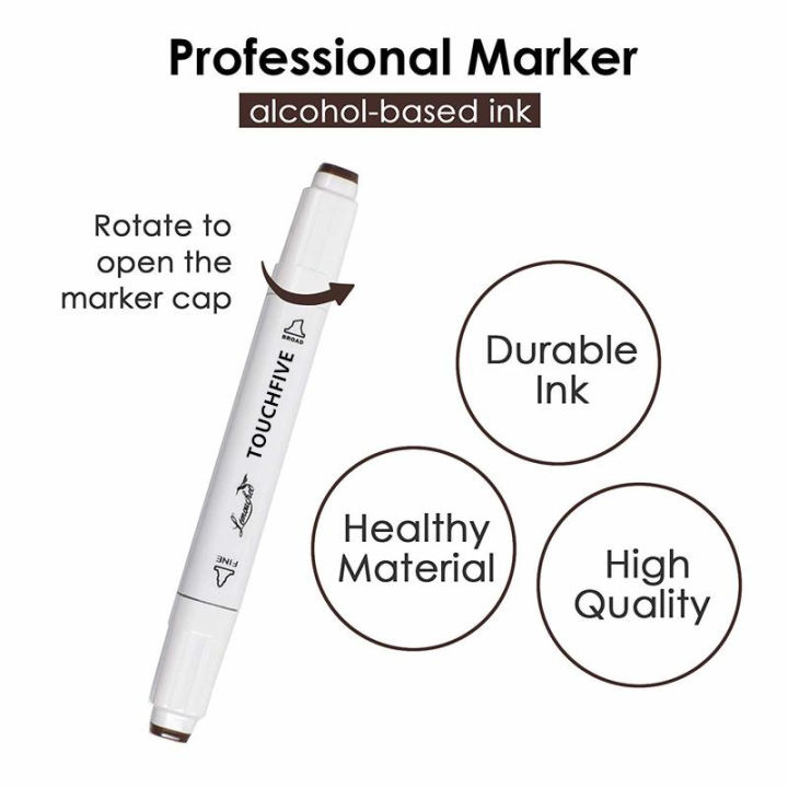 touchfive-12-24-36-สี-marker-ผิวชุดปากกา-markers-ศิลปิน-dual-headed-หมึกแอลกอฮอล์มังงะปากกาแปรงสำหรับระบายสี-yrrey