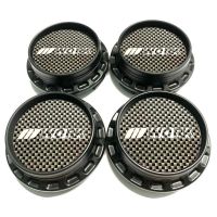 Style 4pc 67mm Work  EMOTION wheel center cap dust proof hood cover plastic base rim hub cap Black work racing caps