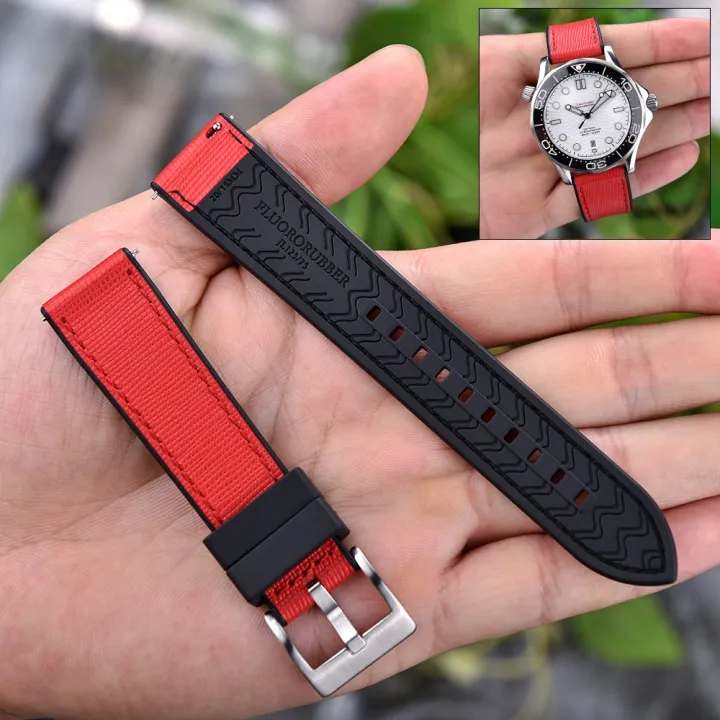 20mm-22mm-genuine-leather-fkm-rubber-strap-leather-rubber-bottom-watchband-quick-release-straps-leather-band-dive-watch-bracelet