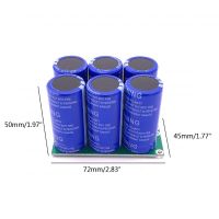 SUP 6pcs 2.7V 120F Super Farad Capacitor Double Row With Protection Board 16V 20F