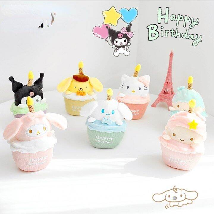 LED Sanrio Cartoon Anime Mymelody Cinnamoroll Kuromi Birthday Cake ...