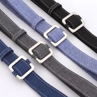 New classic retro fashion all-match woven fabric Japanese buckle simple round needle belt womens fashion jeans women 2021