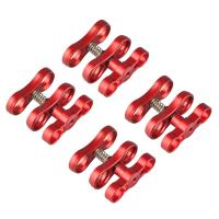 4 PCS x 1" Inch Ball Clamp Dual Hole Butterfly Joint Clip for Camera Underwater Tray 1" Ball Light Arm Connection Fixed System