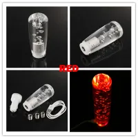 ยูนิเวอร์แซไฟ LED คริสตัลฟองรถคู่มือเกียร์เปลี่ยนลูกบิดติดก้าน S Hifter อินเตอร์เฟซ USB ชาร์จ