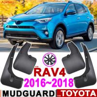 4Pcs Mud Flaps เหมาะสำหรับ Toyota RAV4 2016 2017 2018 Mudflaps Splash Guards Mudguards Fender Liner ด้านหน้าด้านหลังชุดแม่พิมพ์รถ Rims