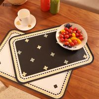 Retro Light Luxury Pu Western Food Pad Thermal Insulation Pad Household Ho Bowl Pad Waterproof Coaster Kitchen Placemat