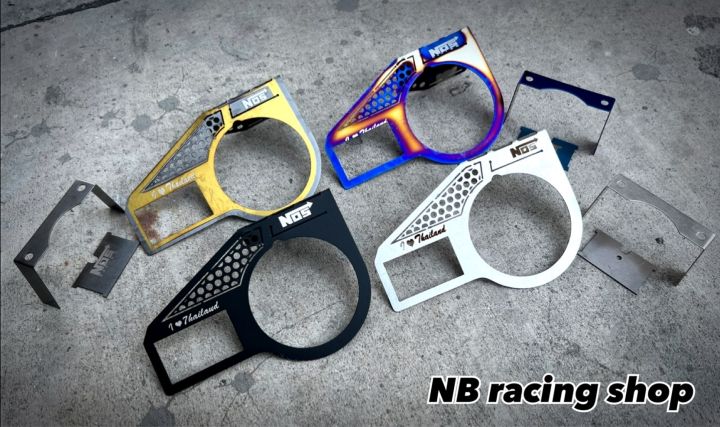 แบบใหม่-ขาเกจวัดบูสหน้าน้ำมัน-พร้อมช่องใส่เกจวัดแรงดันราง-nos-racing-จำนวน3ชิ้น