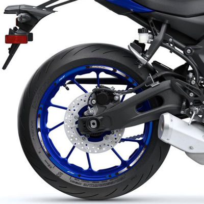 สำหรับยามาฮ่า YZFR7 YZF-R7 YZF R7 2022 2023 17มอเตอร์ไซค์ Inch สติกเกอร์ตกแต่งยางขอบรูปลอกแถบสะท้อนแสงล้อชุดอุปกรณ์เสริม