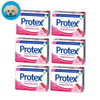 Protex โพรเทคส์ สบู่ก้อน เพอร์ฟูม พีโอนี &amp; ทับทิม 60 กรัม  (เเบบเเพ็ค6ก้อน)