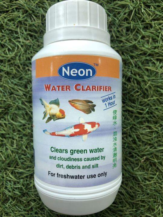 NEON WATER CLARIFIER 250ML FOR CLEARS AQUARIUM GREEN WATER & CLOUDINES