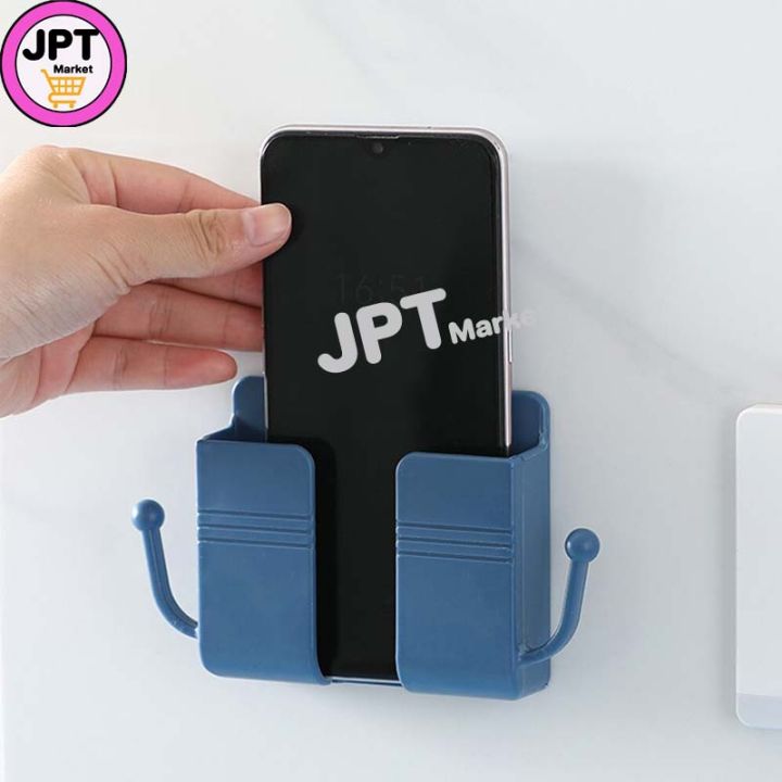 jpt-market-กล่องเก็บรีโมทติดผนัง-ที่วางโทรศัพท์แบบติดผนัง-กล่องเก็บของแบบติดผนังพร้อมที่แขวนของ