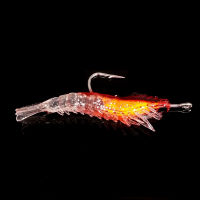 KLKLJYFI 1ชิ้น/ถุง6cm 3G Luminous simulation กุ้งนุ่มเหยื่อประดิษฐ์ Soft rigs Fishing Lure BASS Sea Fishing Tackle