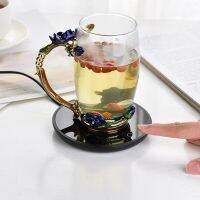 Winter Cold Weather Coffee Mug Warmer summer Hot Weather Drink Cooler drink Temperature Adjust Pad for Home Office Desk Use with