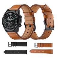 gdfhfj For Ticwatch Pro 3 GPS Strap 22mm Genuine Leather Watch Band For TicWatch Pro 3 Ultra/Pro 2020/GTX/S2 E2 Replacement Bracelet