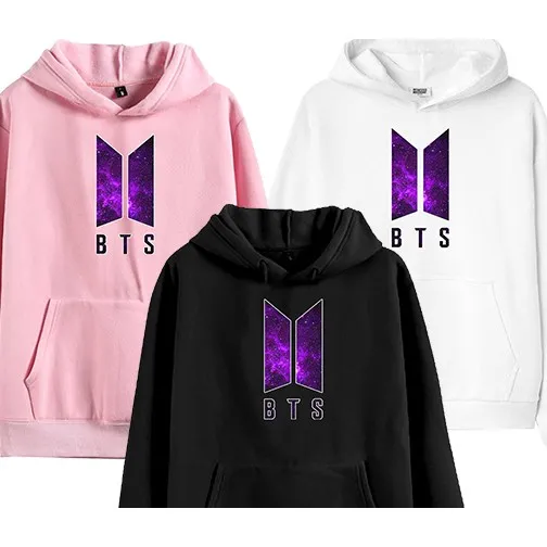 Hf Bts Jacket With Hoodie, Bts Purple Logo Design Jacket, Bts Map Of 