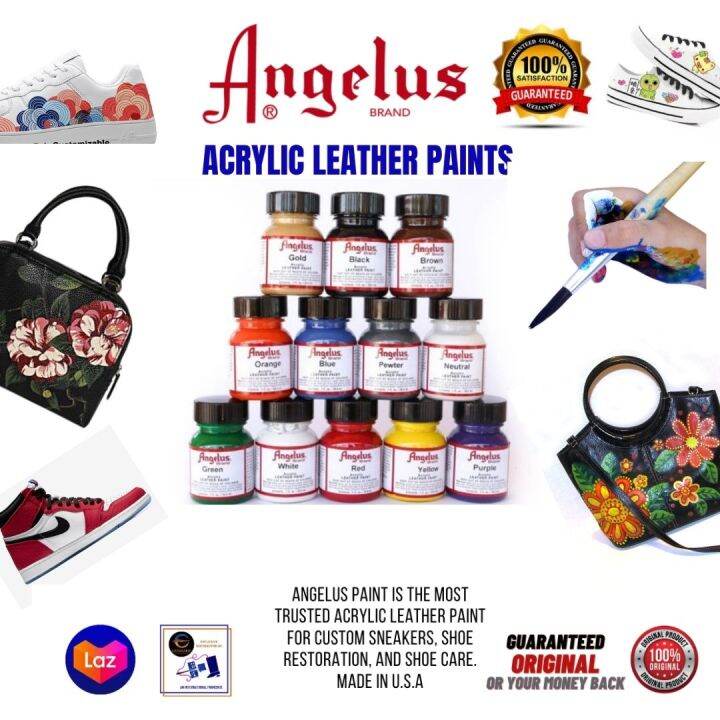 ANGELUS ACRYLIC PAINTS CUSTOM PAINT Leather Paint Other Colors Swatches ...