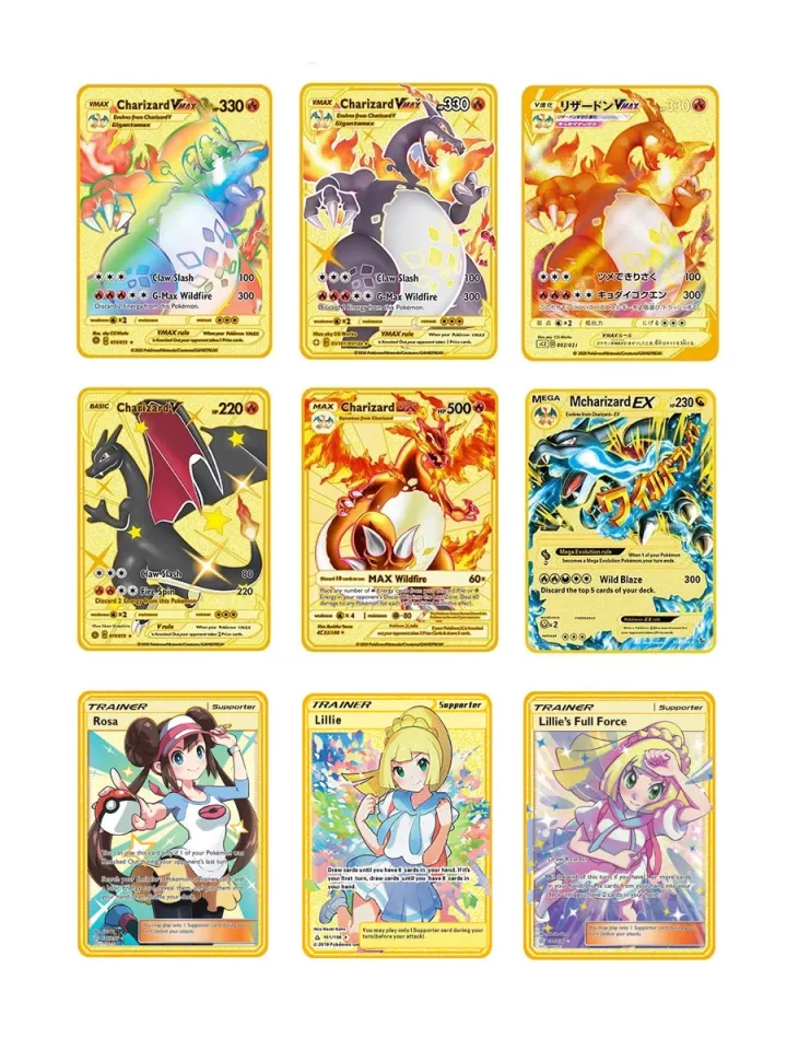 2022 Pokemon Cards In English Charizard Arceus GX V VMAX VSTAR Kids Gift  Game Collection Card Rainbow Toy