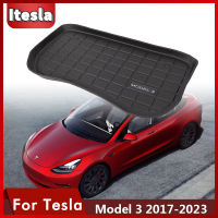 ด้านหน้าด้านหลัง Trunk Mats สำหรับ Tesla รุ่น3 2023 2022 2021รถอุปกรณ์เสริม Model3 TPE Mat กันน้ำ Cargo ถาดเก็บ Pads