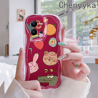 เคส Chenyyyka สำหรับ VIVO V25 5G V25E X80 Lite V21E Y73 2020เคสการ์ตูนกระต่ายหมีจระเข้ลายเนื้อครีมกันกระแทกแบบใสนิ่มเคสมือถือโปร่งใสลายกล้องถ่ายรูปที่สร้างสรรค์เคสซิลิกาเจลฝาครอบป้องกัน