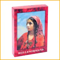 เด็ค Red Lenormand Tarot เวอร์ชั่นภาษาอังกฤษสำหรับโชคชะตาลึกลับความบันเทิงและการ์ดสำหรับเกมกระดาน