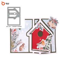 New Dies 2022 House Folding Greeting Card Metal Cutting Dies for DIY Scrapbooking Album Paper Cards Embossing Decor Stencils