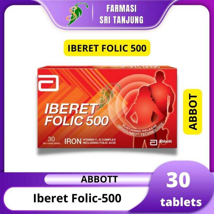 Abbott Iberet Folic-500 30'S | Lazada