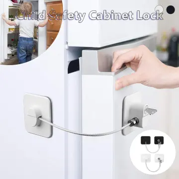 Refrigerator Digital Lock Combination, Childproof Baby Safety Lock for  Refrigerator, Cabinet Lock, Window, Dormitory, Self-Adhesive & Punch  Combination Lock 